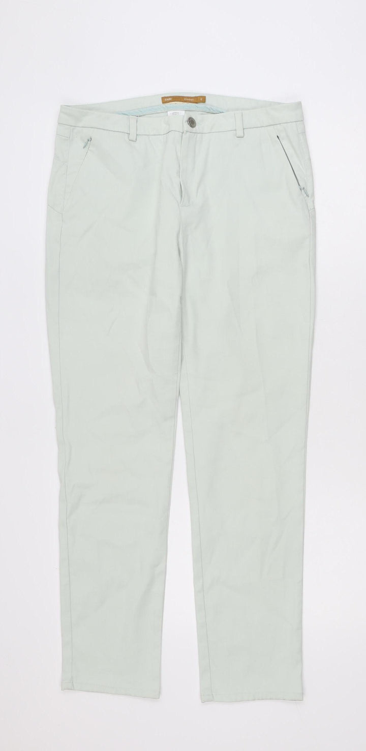 Zendra Women’s Beige Straight Leg Cotton Jeans Size 14