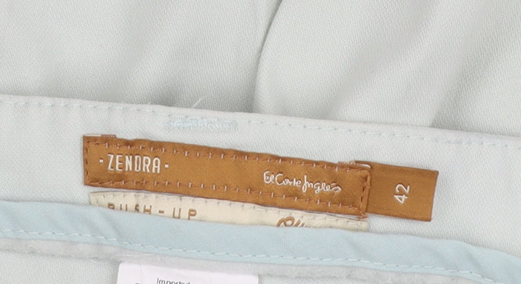 Zendra Women’s Beige Straight Leg Cotton Jeans Size 14