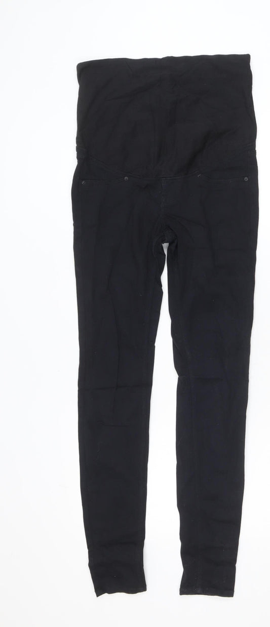 H&M Maternity Black Skinny Jeggings Women Size 8 Cotton Blend