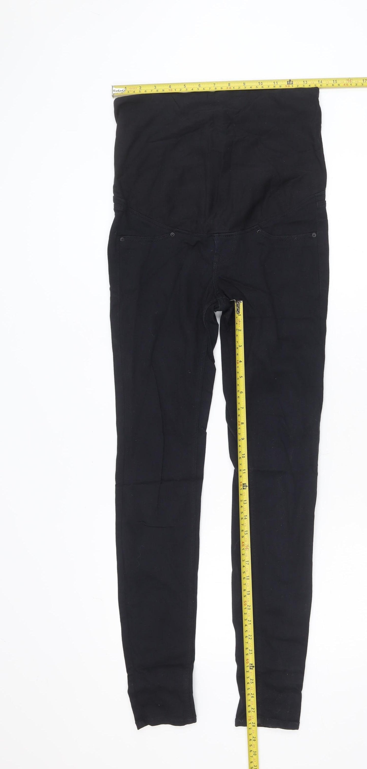 H&M Maternity Black Skinny Jeggings Women Size 8 Cotton Blend
