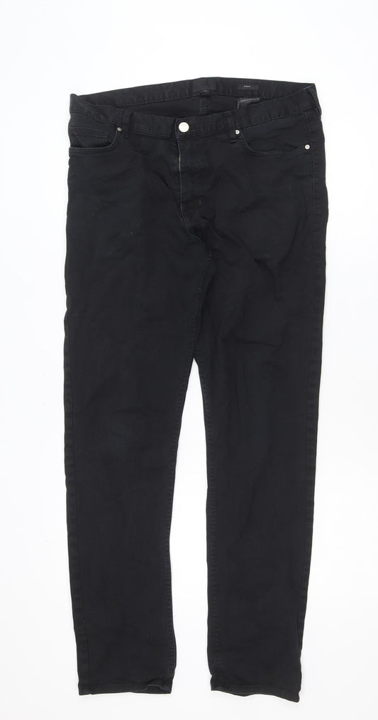H&M Womens Black Skinny Slim Fit Stretch Jeans Size 32