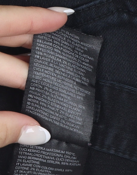 H&M Womens Black Skinny Slim Fit Stretch Jeans Size 32