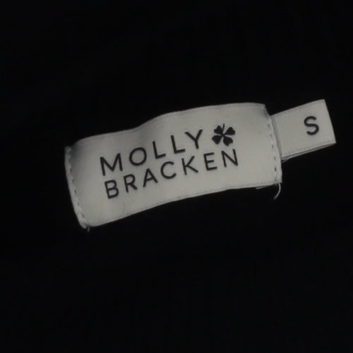 Molly Bracken Womens Black Lace Sleeve Knit Jumper Size S