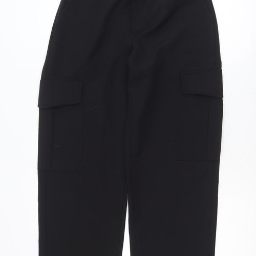 Zara Women Black M Workwear Stretch Suit Trousers