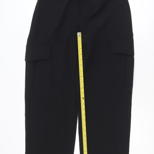 Zara Women Black M Workwear Stretch Suit Trousers