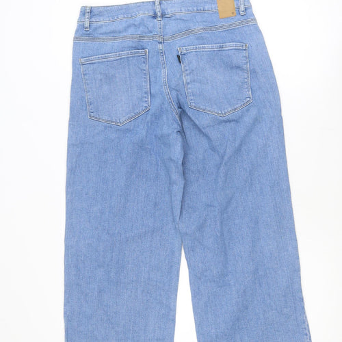 Pulz Women's Blue Wide-Leg Denim Jeans Size 32