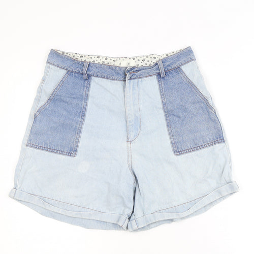 Ryder Women’s Blue Denim Boyfriend Shorts Size M High Waist Retro