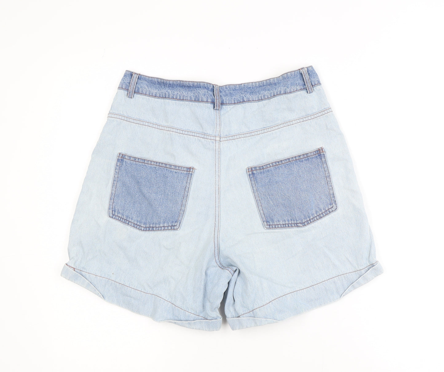 Ryder Women’s Blue Denim Boyfriend Shorts Size M High Waist Retro
