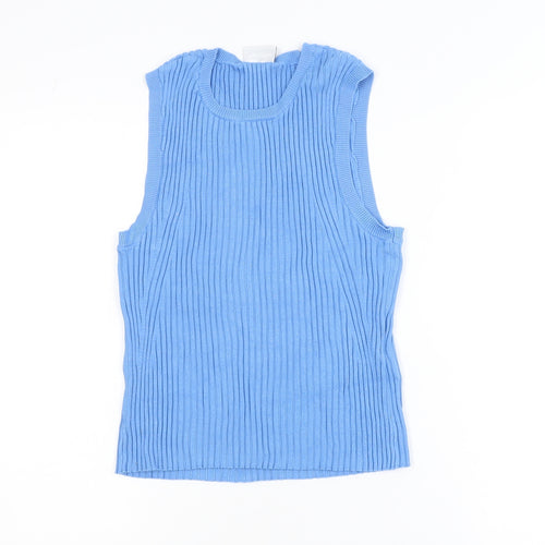 Noisy May Women's Blue Sleeveless Knit Tank Top Size L