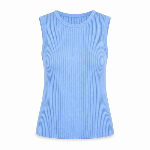 Noisy May Women's Blue Sleeveless Knit Tank Top Size L