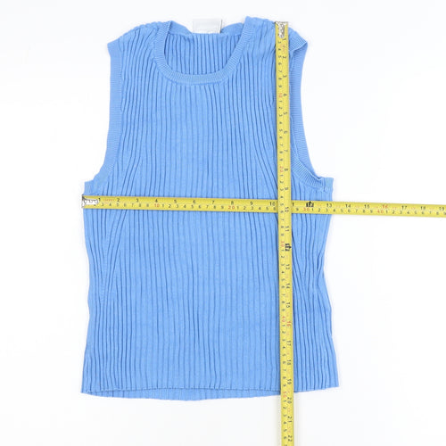 Noisy May Women's Blue Sleeveless Knit Tank Top Size L
