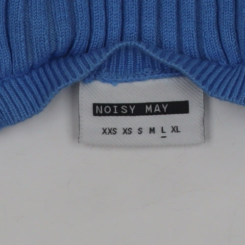 Noisy May Women's Blue Sleeveless Knit Tank Top Size L
