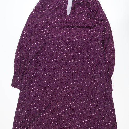 Oh Molly Women's Purple Animal Print A-Line Dress Size 10