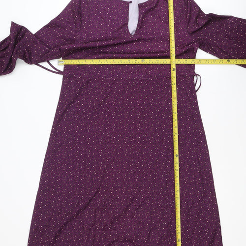 Oh Molly Women's Purple Animal Print A-Line Dress Size 10