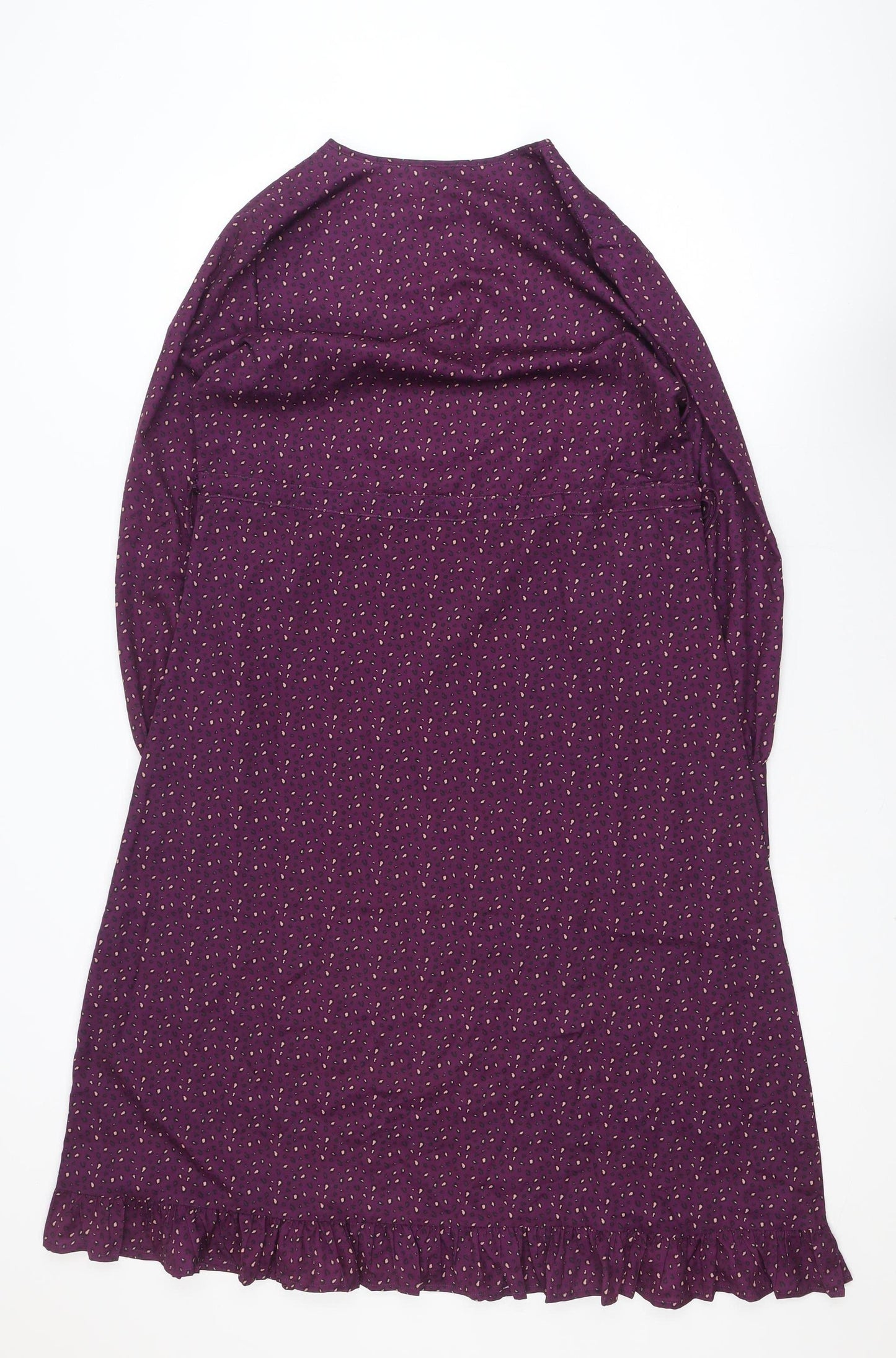 Oh Molly Women's Purple Animal Print A-Line Dress Size 10