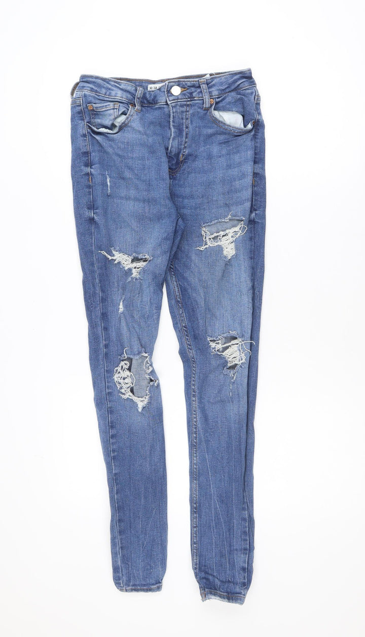 Primark Women’s Blue Distressed Skinny Jeans Size 10 Denim Co
