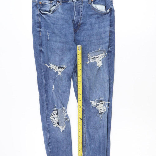 Primark Women’s Blue Distressed Skinny Jeans Size 10 Denim Co