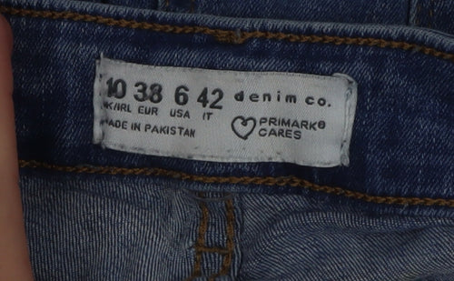 Primark Women’s Blue Distressed Skinny Jeans Size 10 Denim Co