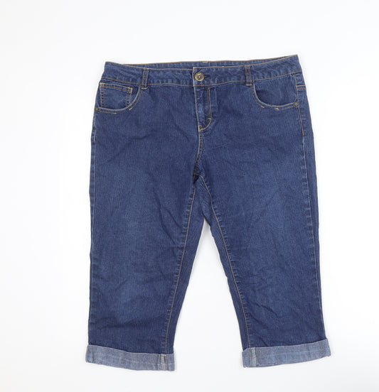 Dorothy Perkins Women’s Blue Denim Chino Shorts Size 14 Regular