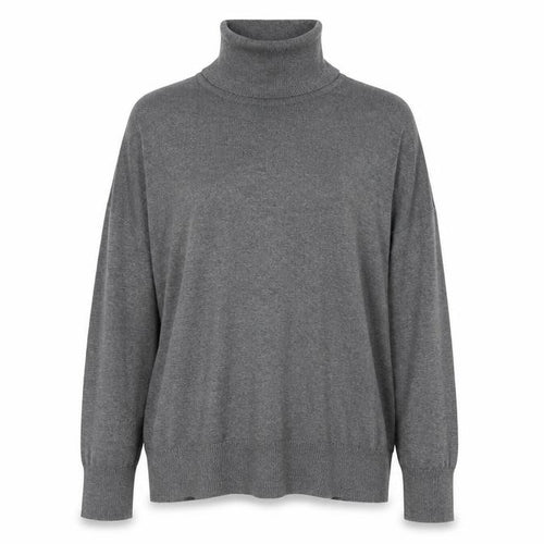 Zara Women’s Grey Roll Neck Knit Top Size 14 Long Sleeve
