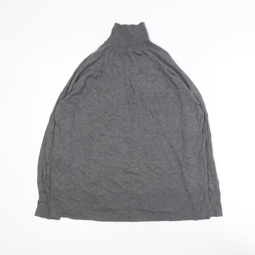 Zara Women’s Grey Roll Neck Knit Top Size 14 Long Sleeve