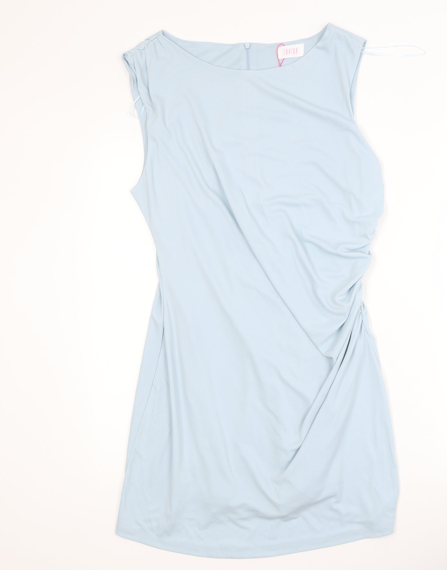 Savida Women's Blue Knee Length Sheath Dress Size 14