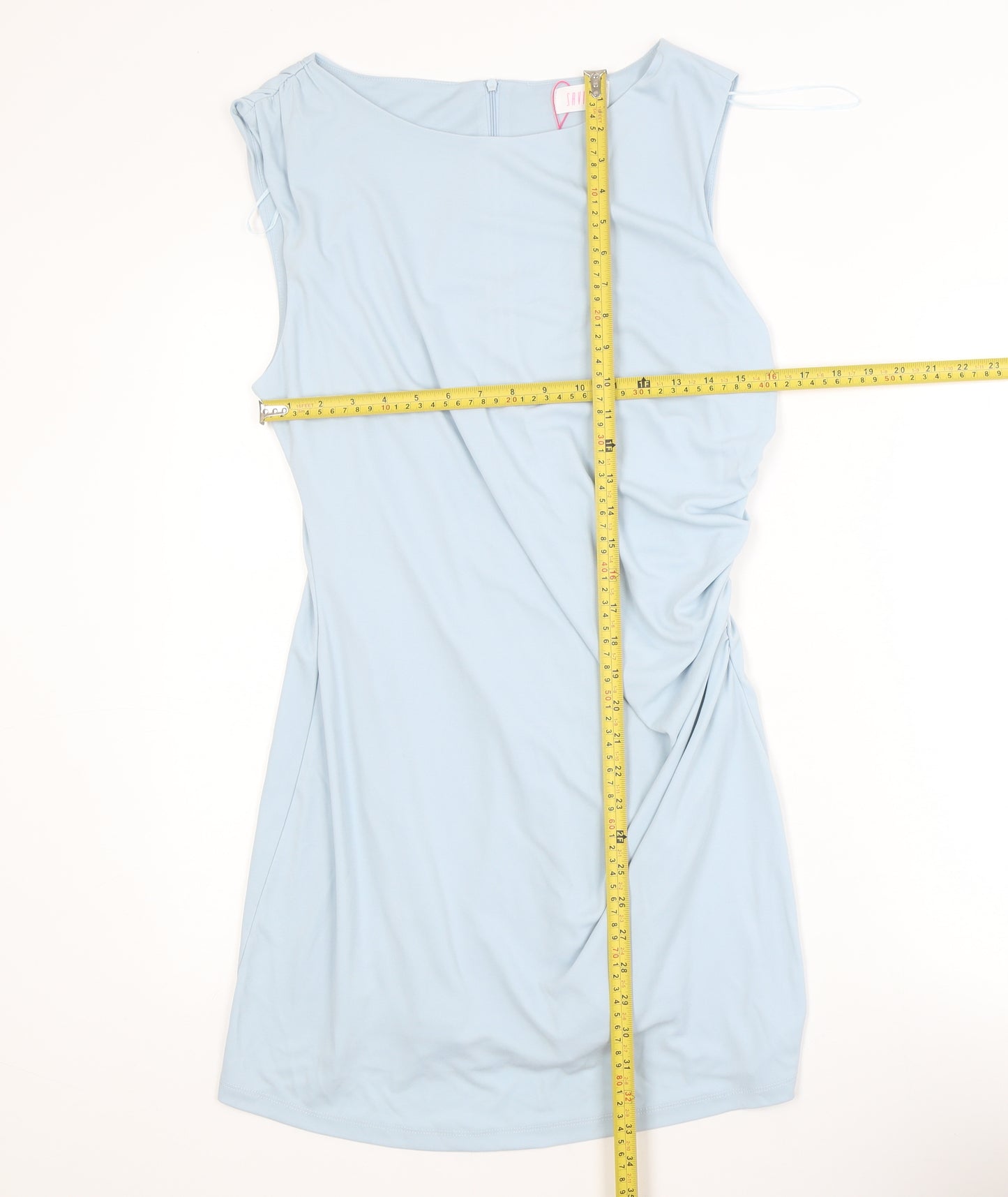 Savida Women's Blue Knee Length Sheath Dress Size 14