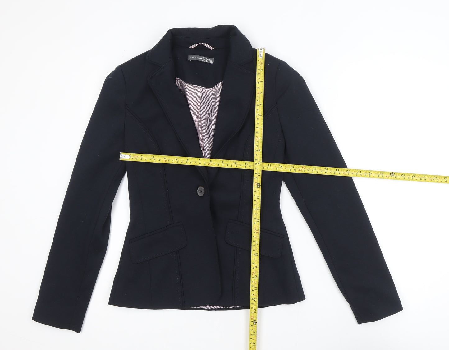 Atmosphere Women’s Black Size 8 Slim Fit One Button Blazer Jacket