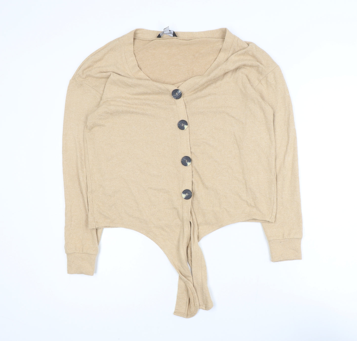 Dorothy Perkins Women’s Beige V-Neck Button Cardigan Size 10