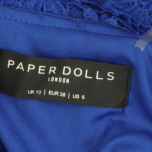 Paper Dolls Women Blue Lace Bodycon Dress Size 10