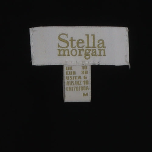 Stella Morgan Women's Black Polka Dot A-Line Dress Size 10