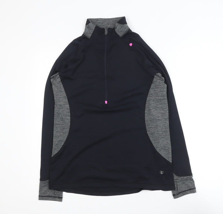 Dunnes Stores Women Black Size 12 1/4 Zip Performance Activewear Jacket