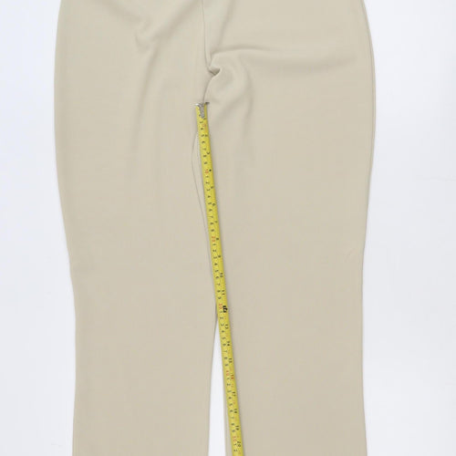 St. Bernard Women’s Beige Stretch Trousers Size 14-16 Straight Leg