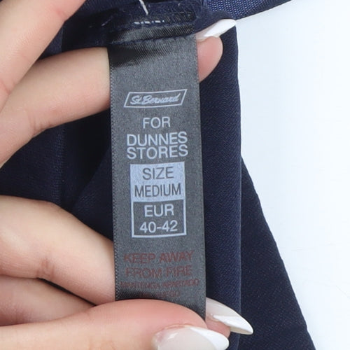 Dunnes Stores Women's Blue Straight Trousers Size M Regular Fit