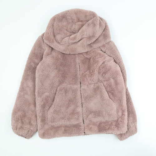 Mantaray Girls Pink Hooded Fleece Zip Jacket Age 12-13 Years