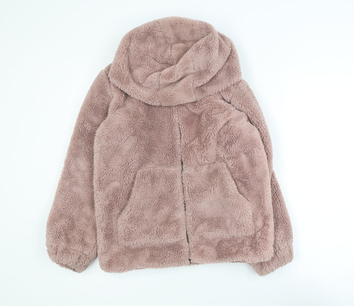 Mantaray Girls Pink Hooded Fleece Zip Jacket Age 12-13 Years