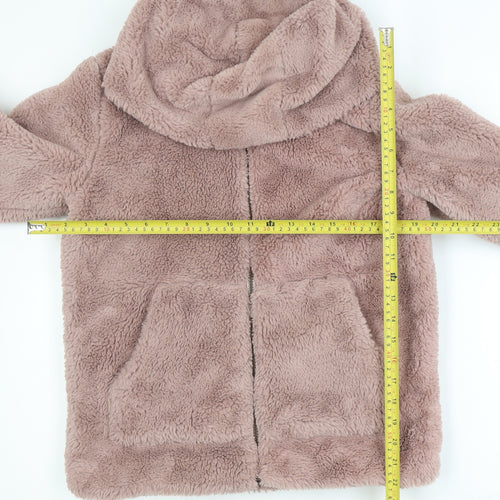 Mantaray Girls Pink Hooded Fleece Zip Jacket Age 12-13 Years
