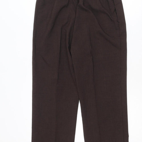 Marks and Spencer Women Brown UK 14 Short Pleated Trousers