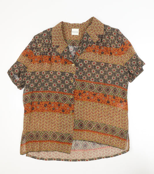 Eastex Womens Multicoloured Size 14 Short Sleeve Tunic Blouse