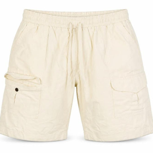 Moffi Fashion Men’s Beige Cargo Shorts L Lightweight Cotton