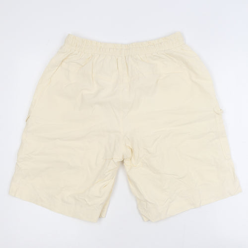 Moffi Fashion Men’s Beige Cargo Shorts L Lightweight Cotton