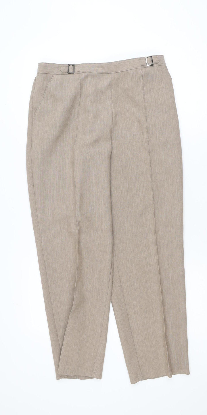 Marks and Spencer Womens Beige Size 12 Straight Leg Business Trousers