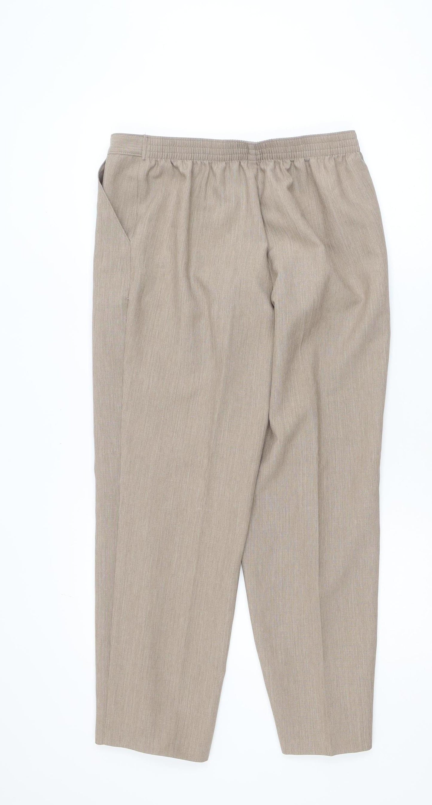 Marks and Spencer Womens Beige Size 12 Straight Leg Business Trousers