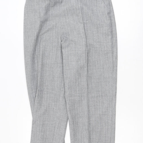 Marks and Spencer Women Grey Size 12 Short Dress Pants