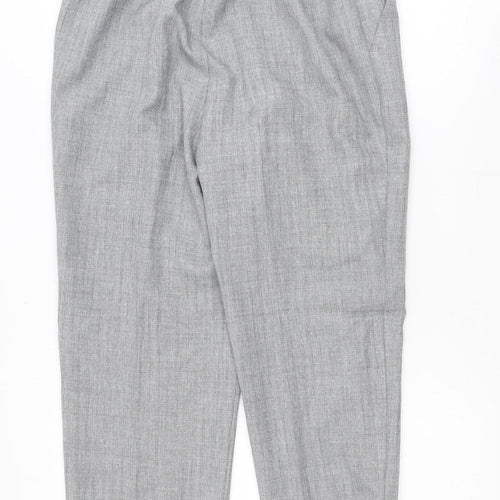 Marks and Spencer Women Grey Size 12 Short Dress Pants