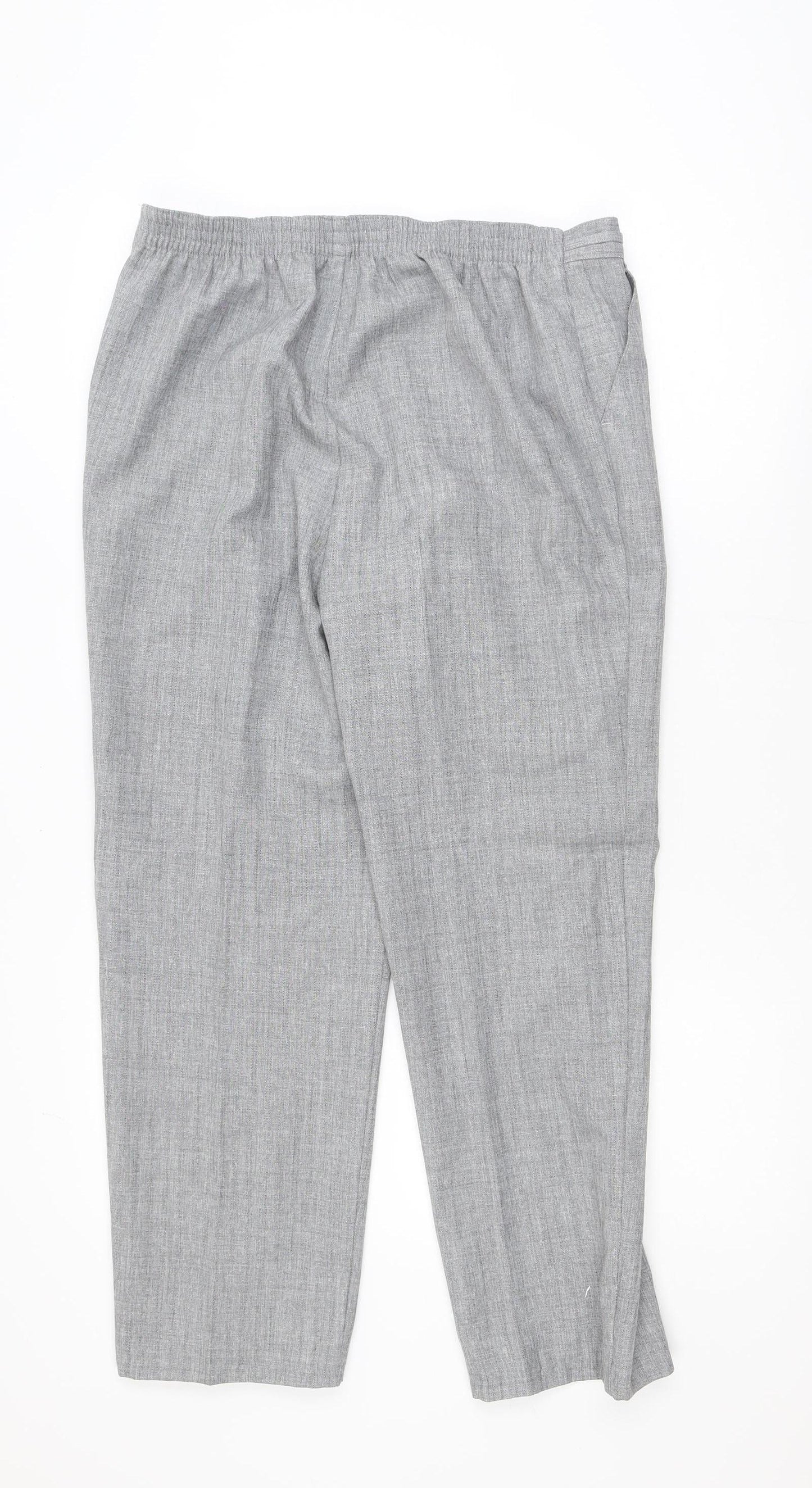 Marks and Spencer Women Grey Size 12 Short Dress Pants