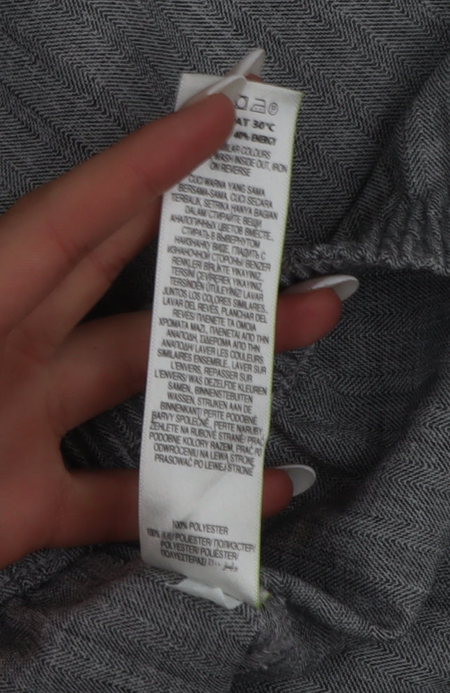 Marks and Spencer Women Grey Size 12 Short Dress Pants