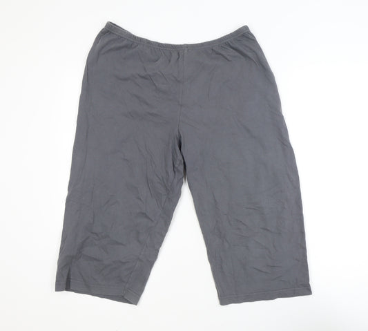 Marks and Spencer Women Grey Size 16 Cotton Bermuda Shorts