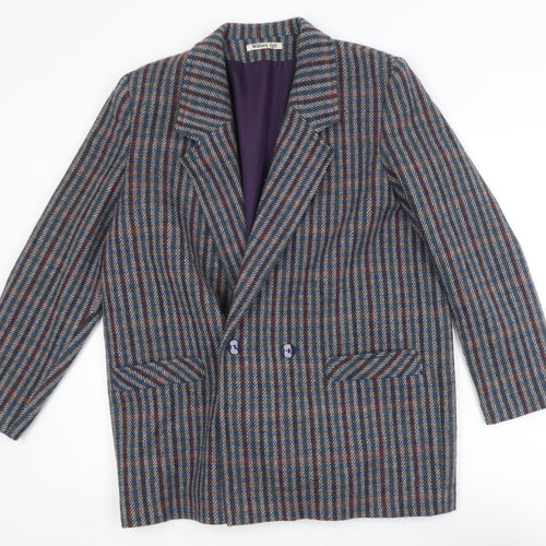 William Lett Women's Multicoloured Wool Double-Breasted Blazer Size 14