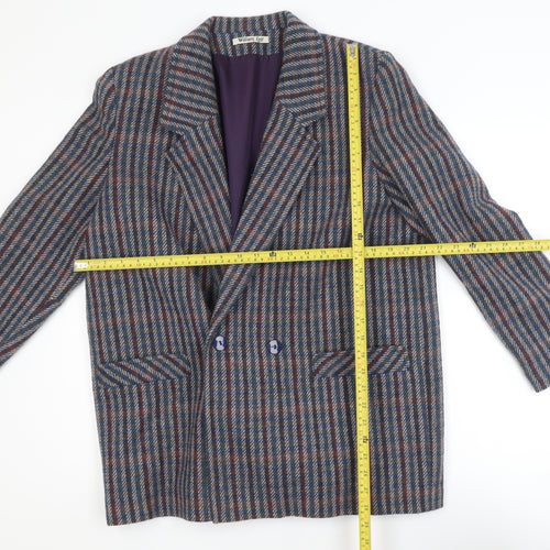 William Lett Women's Multicoloured Wool Double-Breasted Blazer Size 14